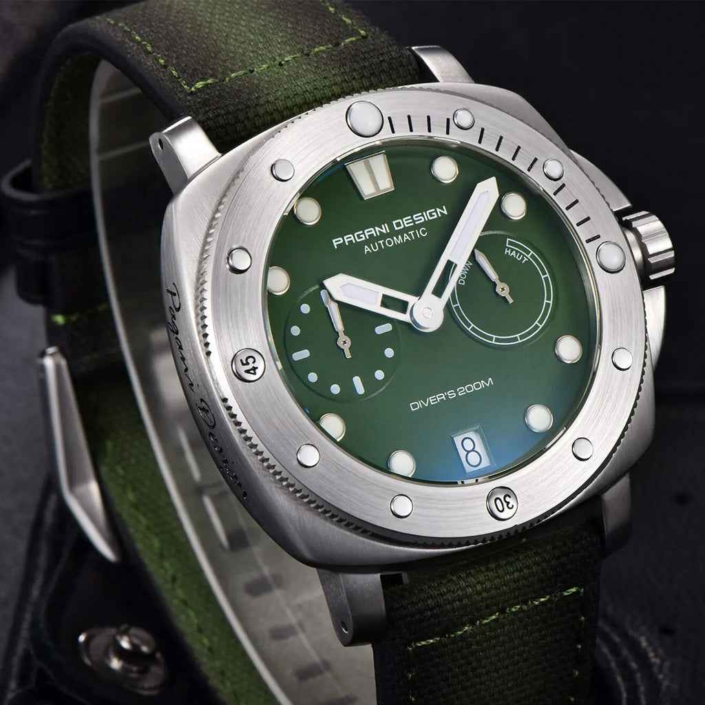 Pagani Design Green Numberg Watch