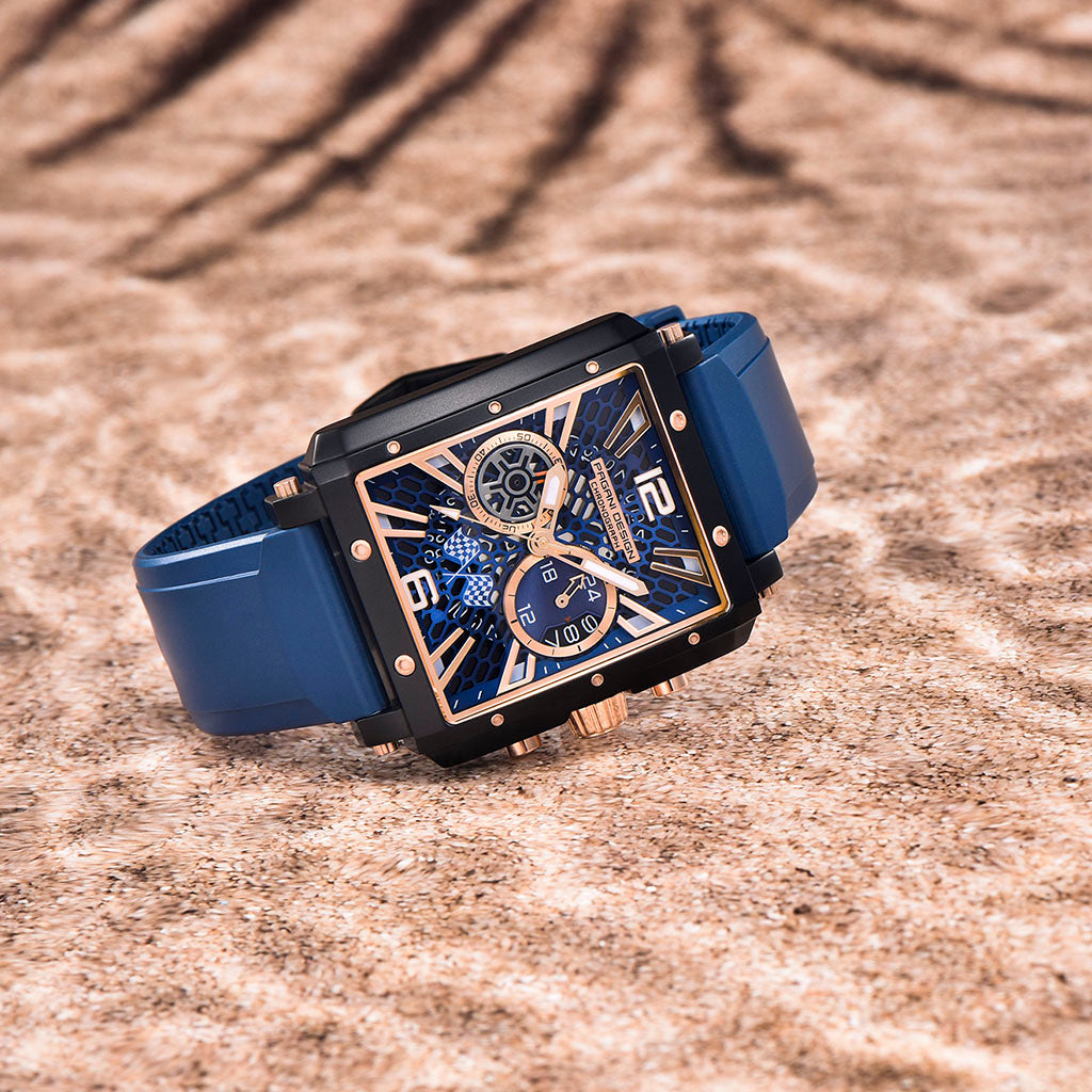 Pagani Design Monaco Blue and Gold Watch