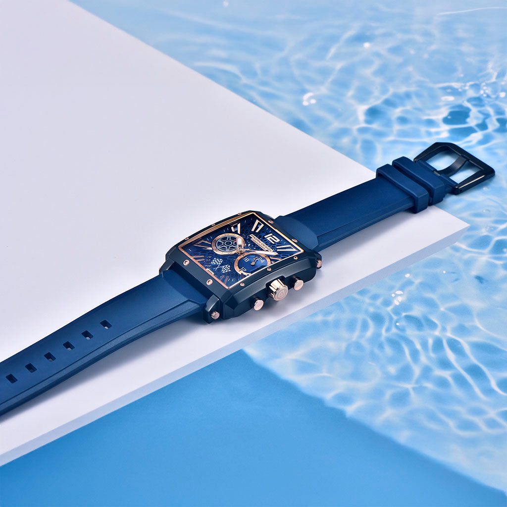 Pagani Design Monaco Blue and Gold Watch