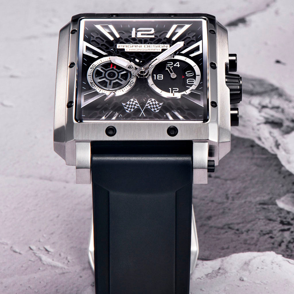 Pagani Design Monaco Silver and Black Watch