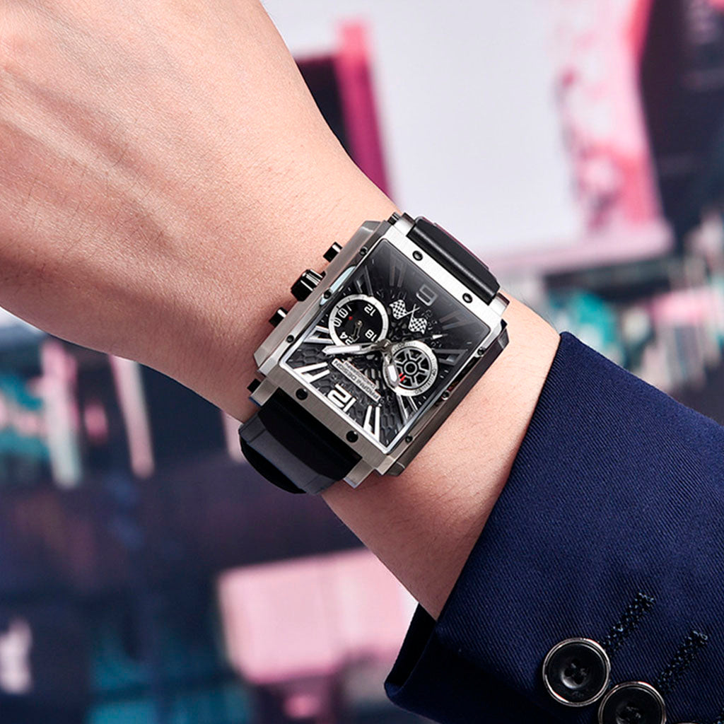 Pagani Design Monaco Silver and Black Watch