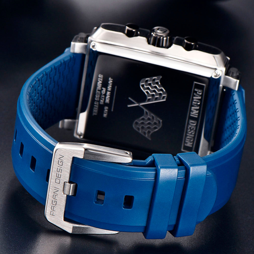 Pagani Design Monaco Silver and Blue Watch