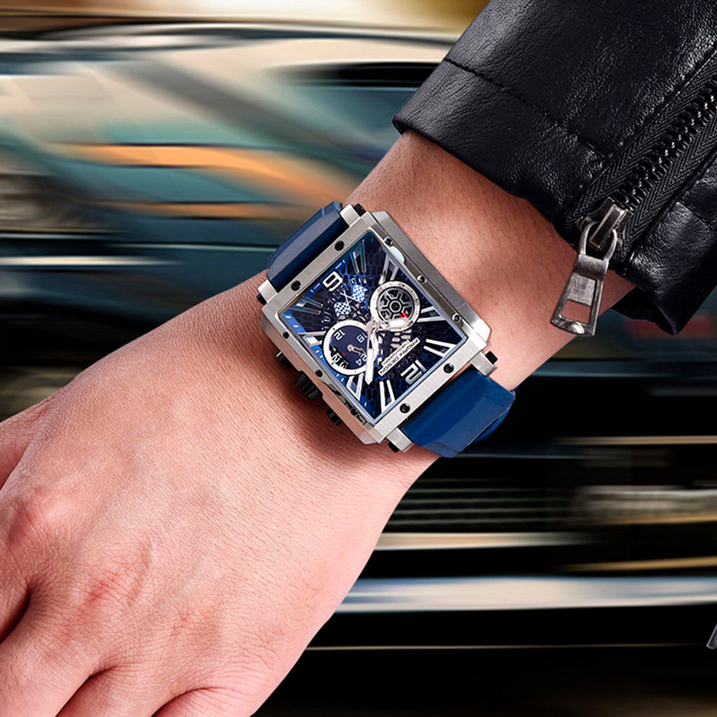 Pagani Design Monaco Silver and Blue Watch