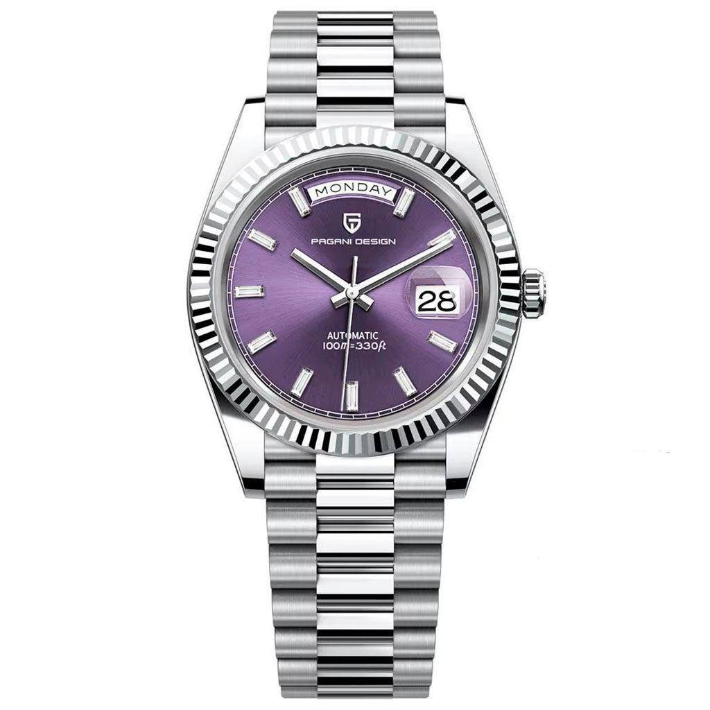 Pagani Design London Silver and Purple Watch