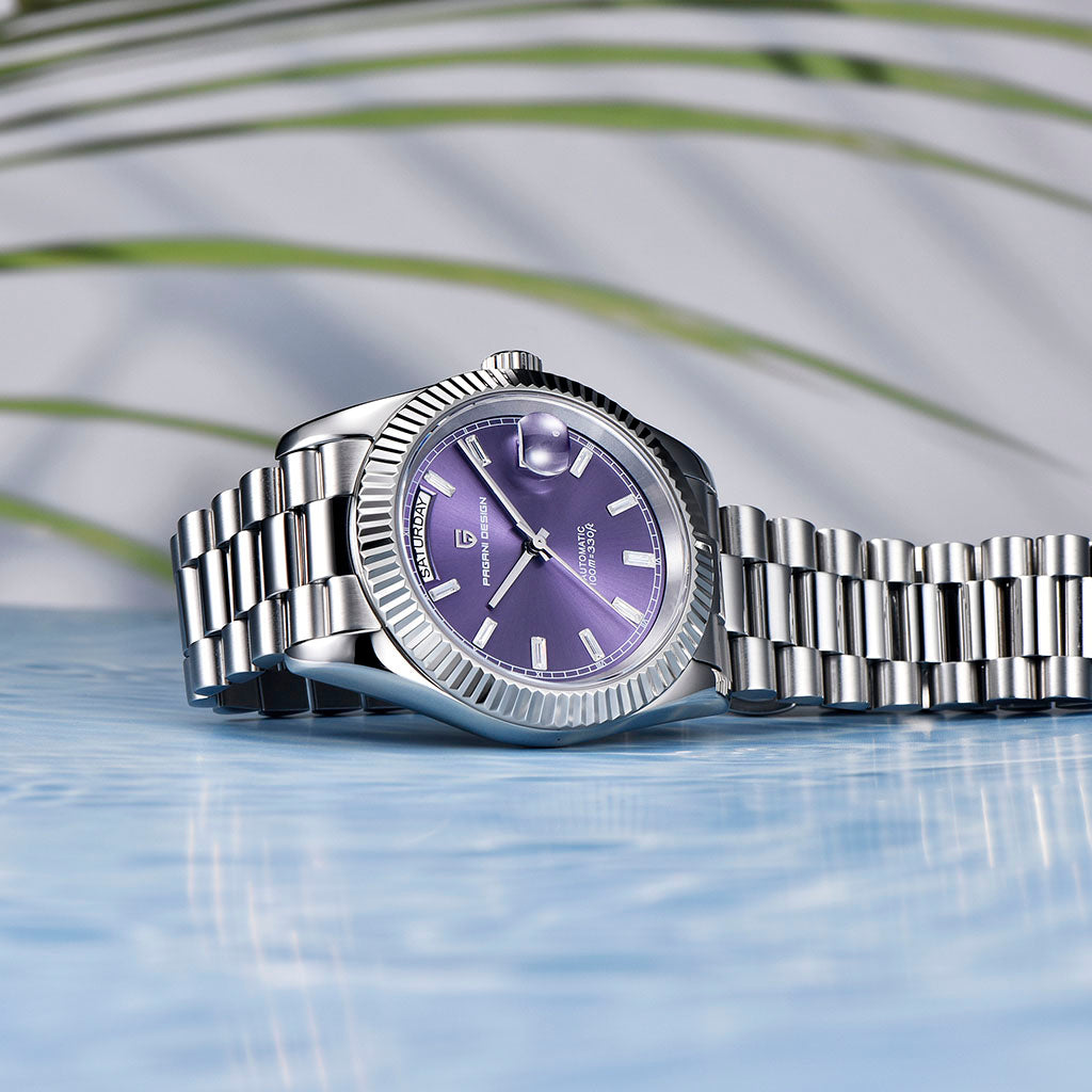 Pagani Design London Silver and Purple Watch