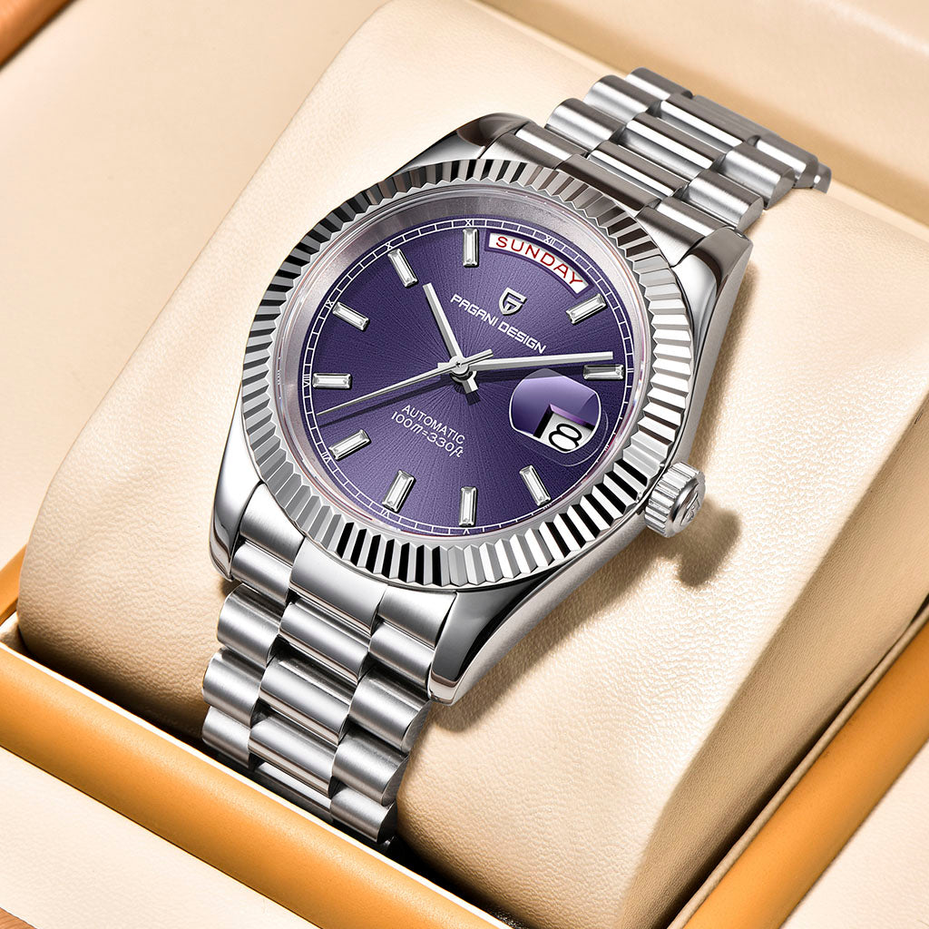 Pagani Design London Silver and Purple Watch