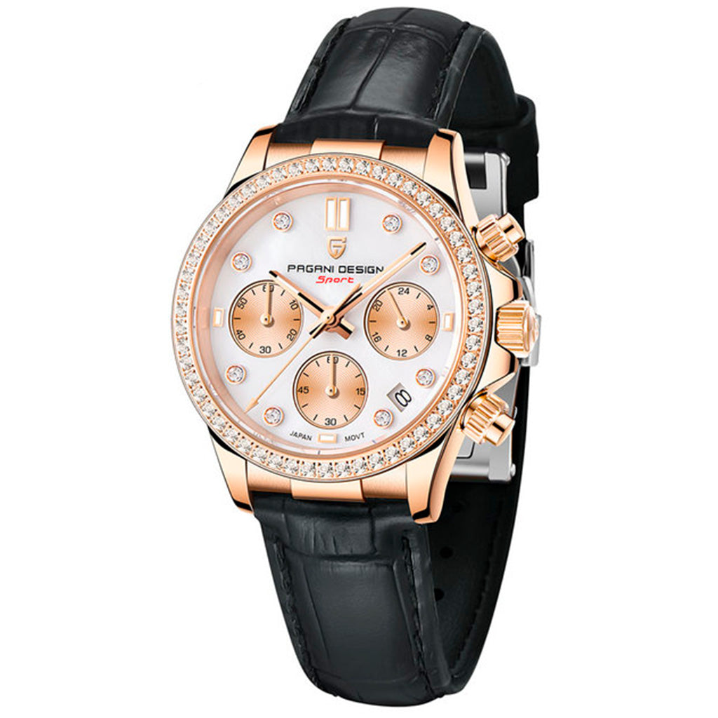 Pagani Design Daisy Women's Gold and Black Watch