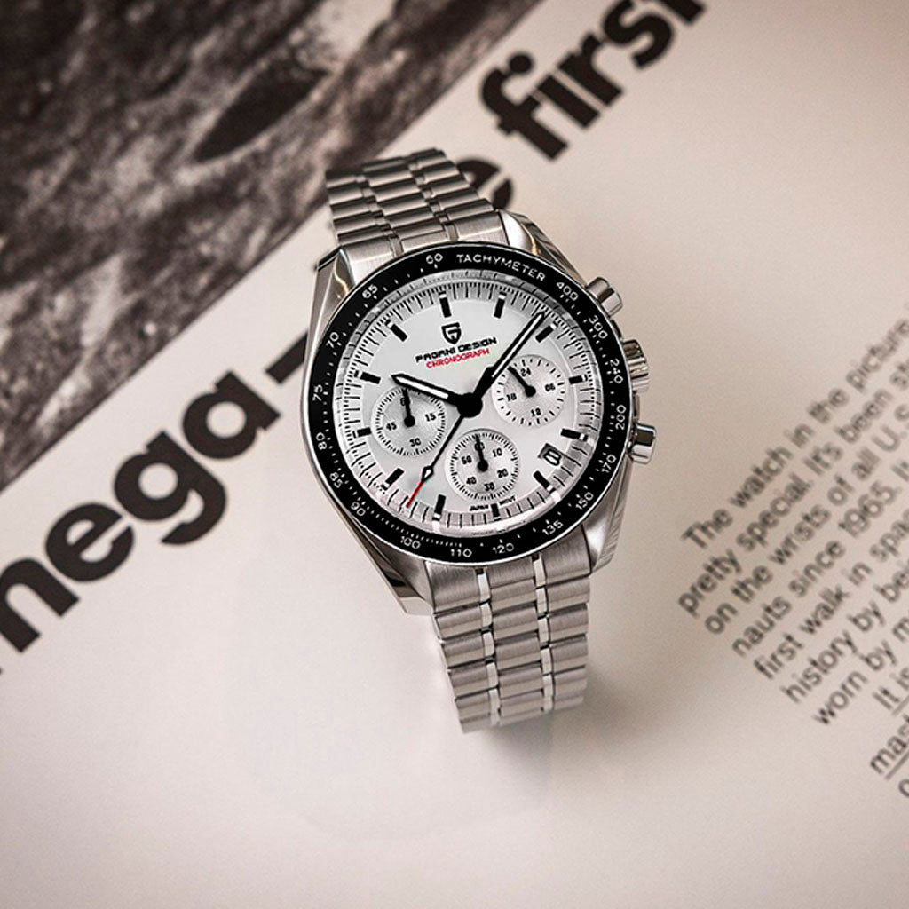 Pagani Design Lorenzo Black & White Timepiece