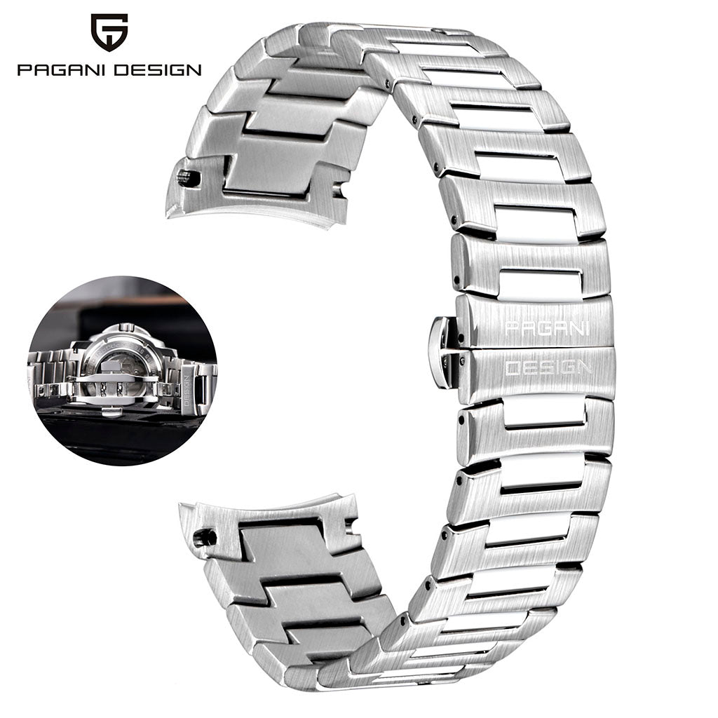 Pagani Design 24mm x 220mm 316L Stainless Steel Watch Band