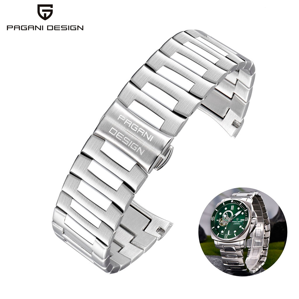 Pagani Design 24mm x 220mm 316L Stainless Steel Watch Band