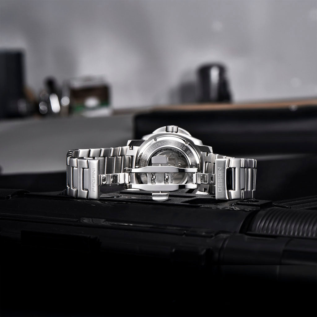 Pagani Design 24mm x 220mm 316L Stainless Steel Watch Band