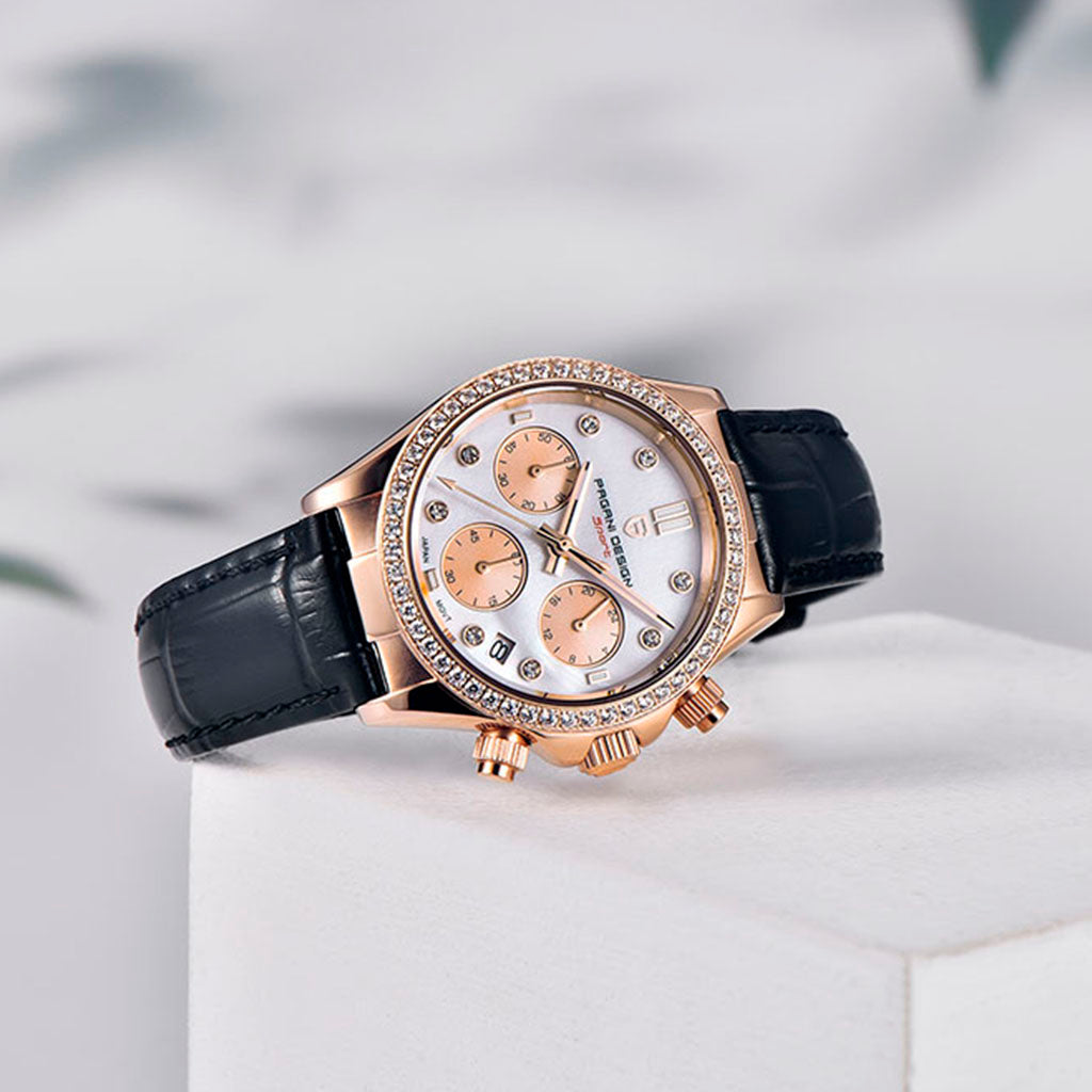 Pagani Design Daisy Women's Gold and Black Watch