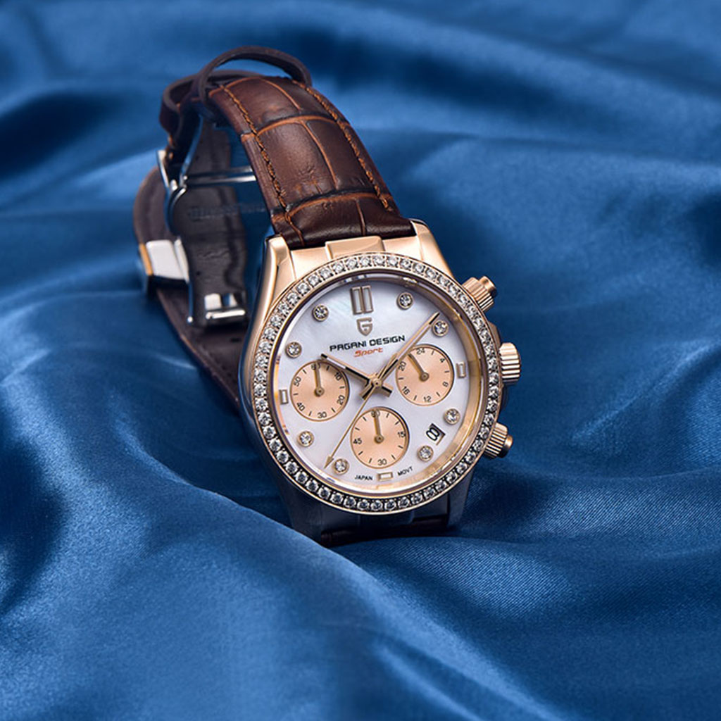 Pagani Design Daisy Women's Watch - Gold and Brown