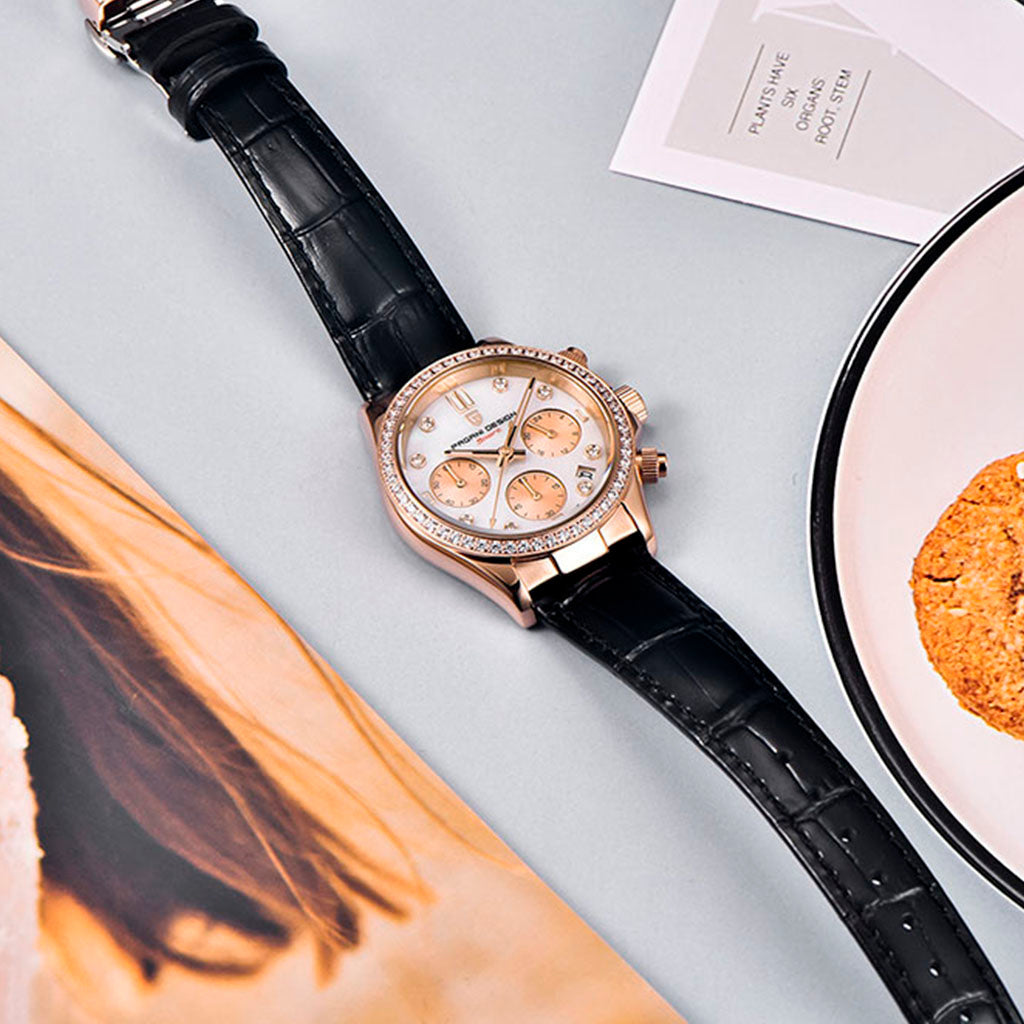 Pagani Design Daisy Women's Gold and Black Watch