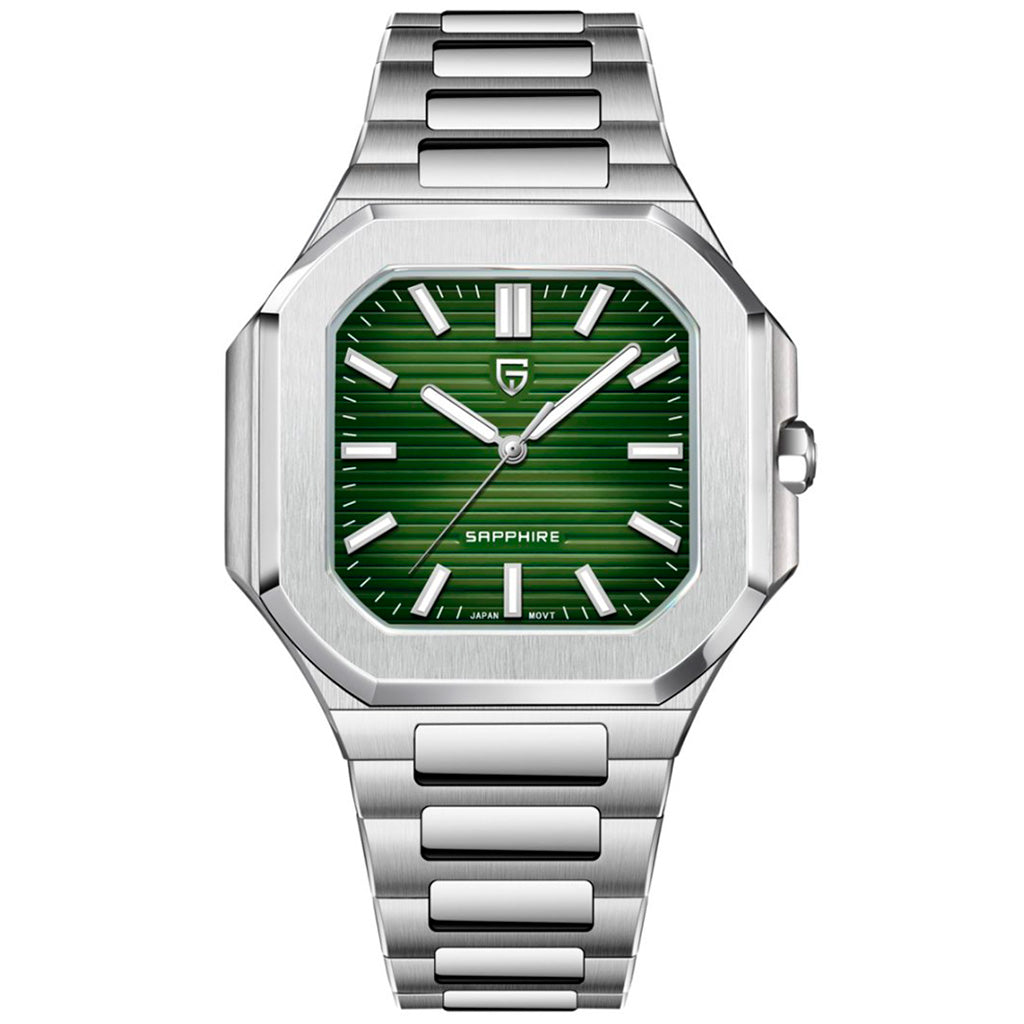 Pagani Design Green Square Watch