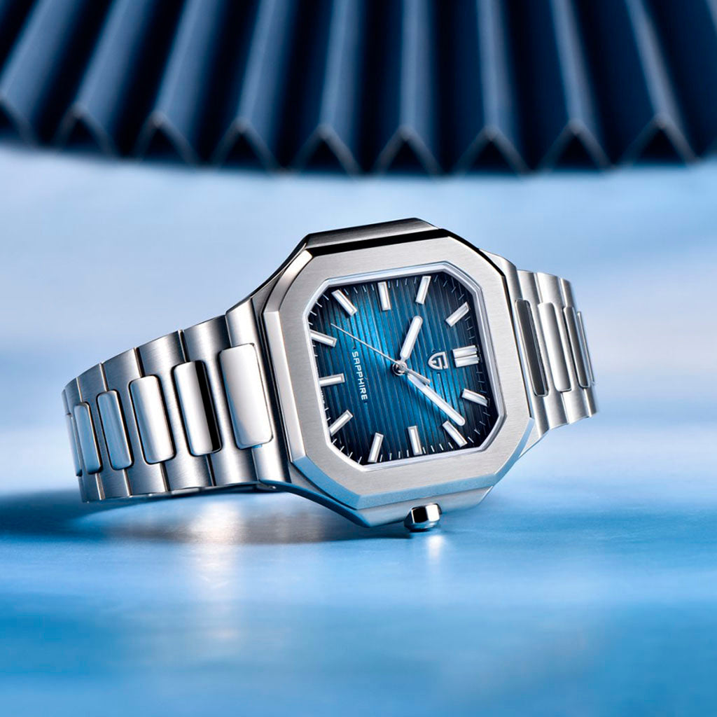 Pagani Design Blue Square Watch