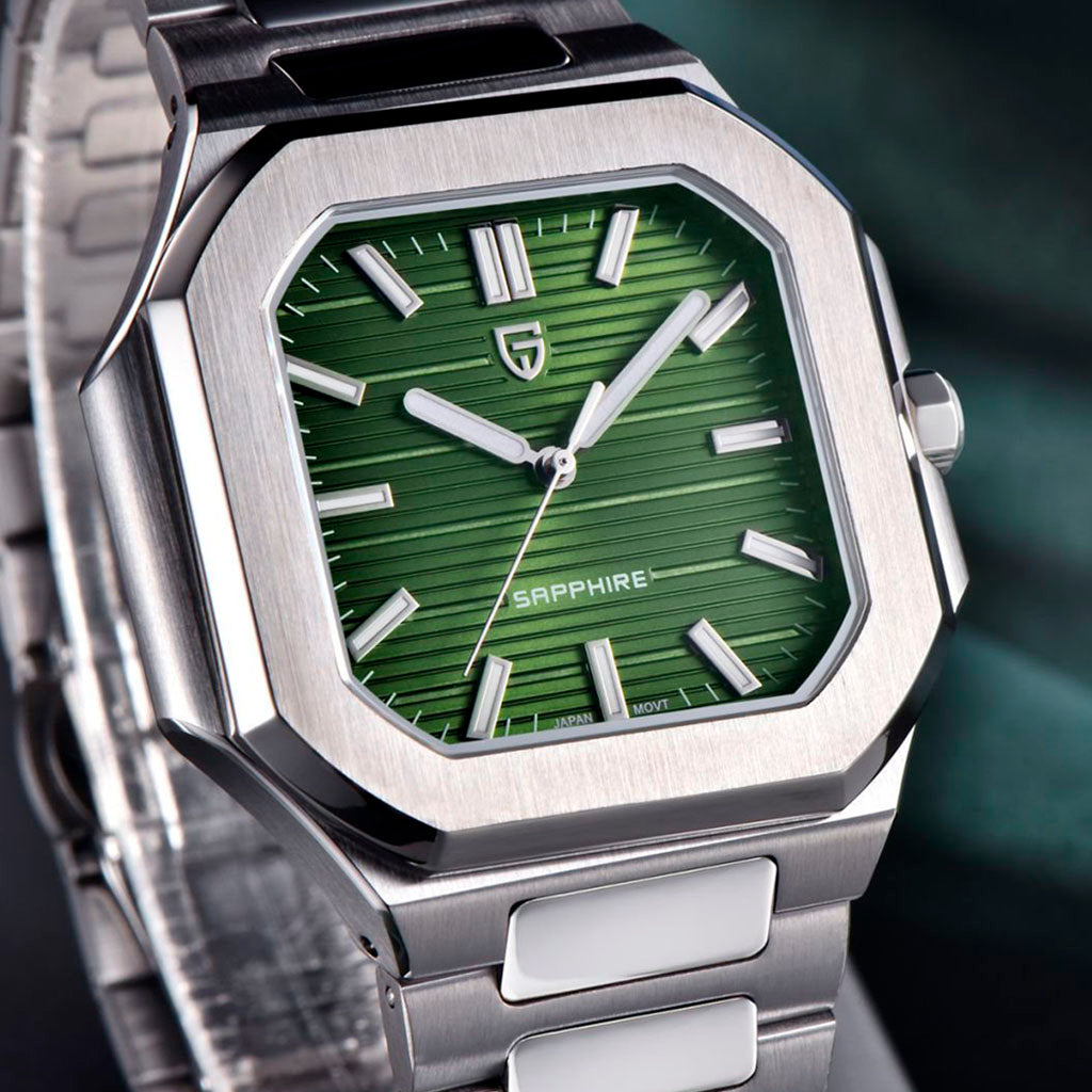 Pagani Design Green Square Watch