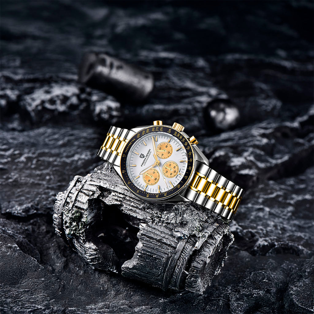 Pagani Design Lorenzo White & Gold Timepiece