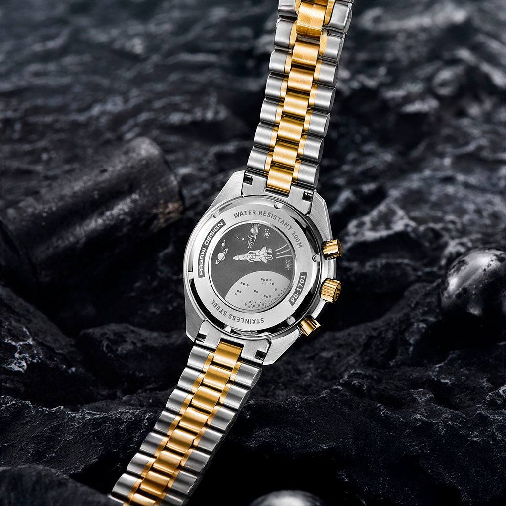 Pagani Design Lorenzo White & Gold Timepiece