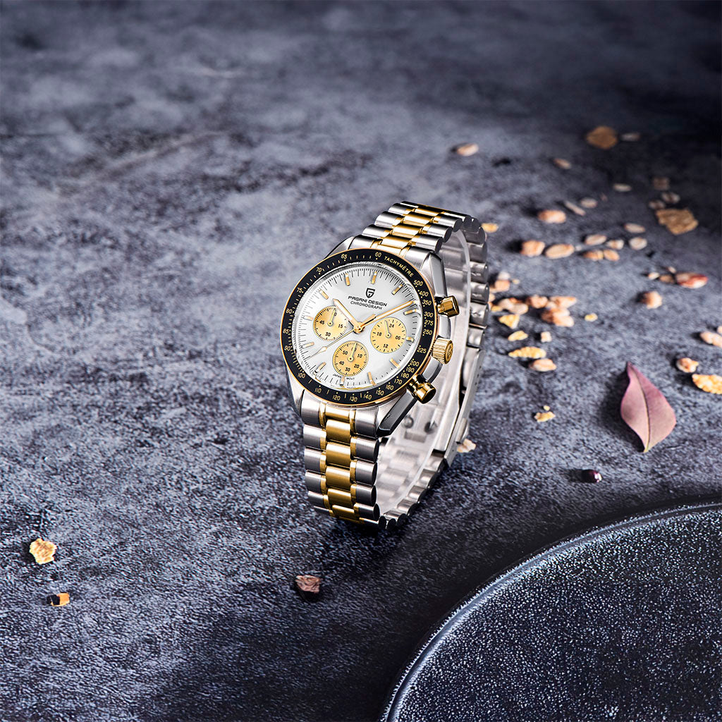 Pagani Design Lorenzo White & Gold Timepiece