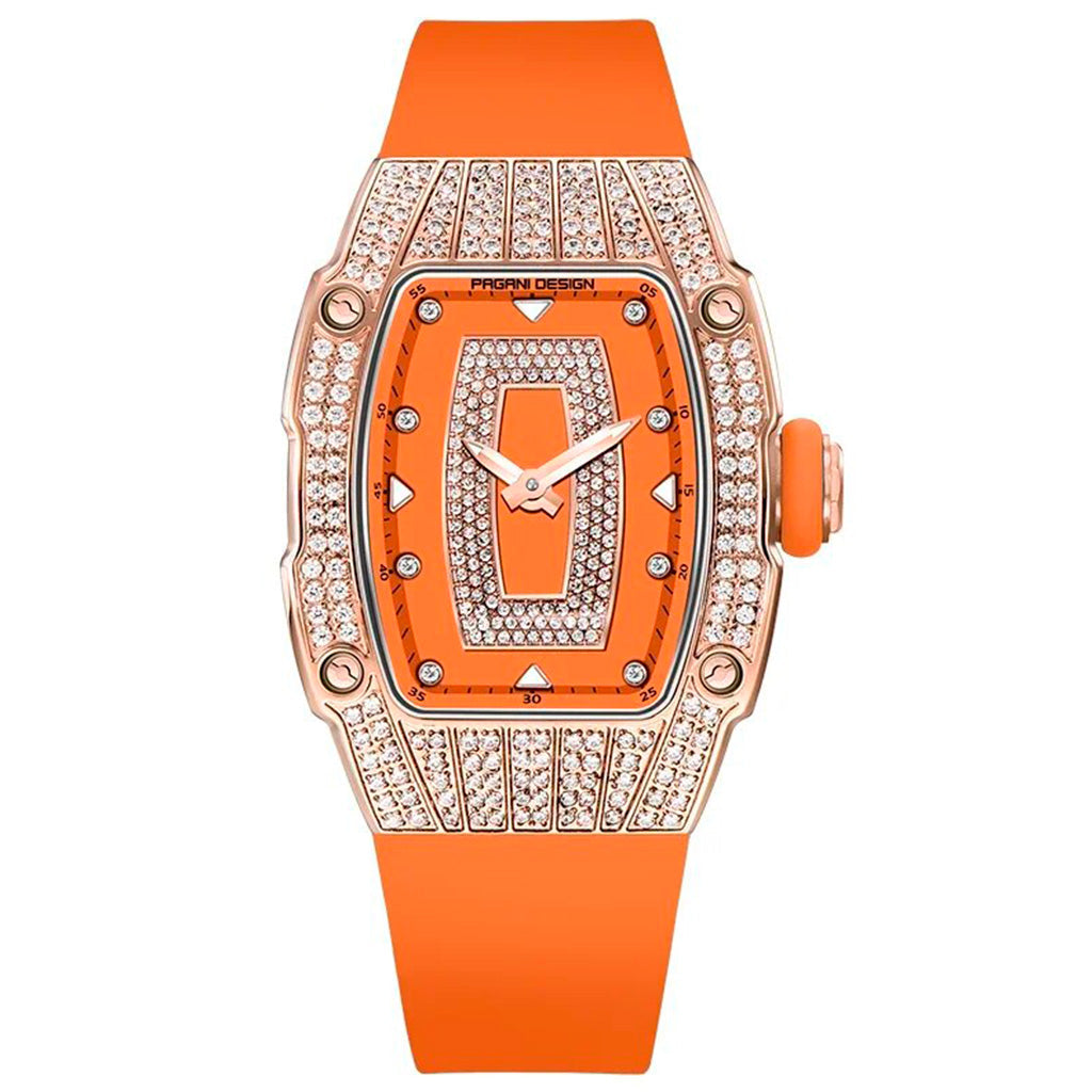 Pagani Design Women's Marigold Orange and Gold Watch
