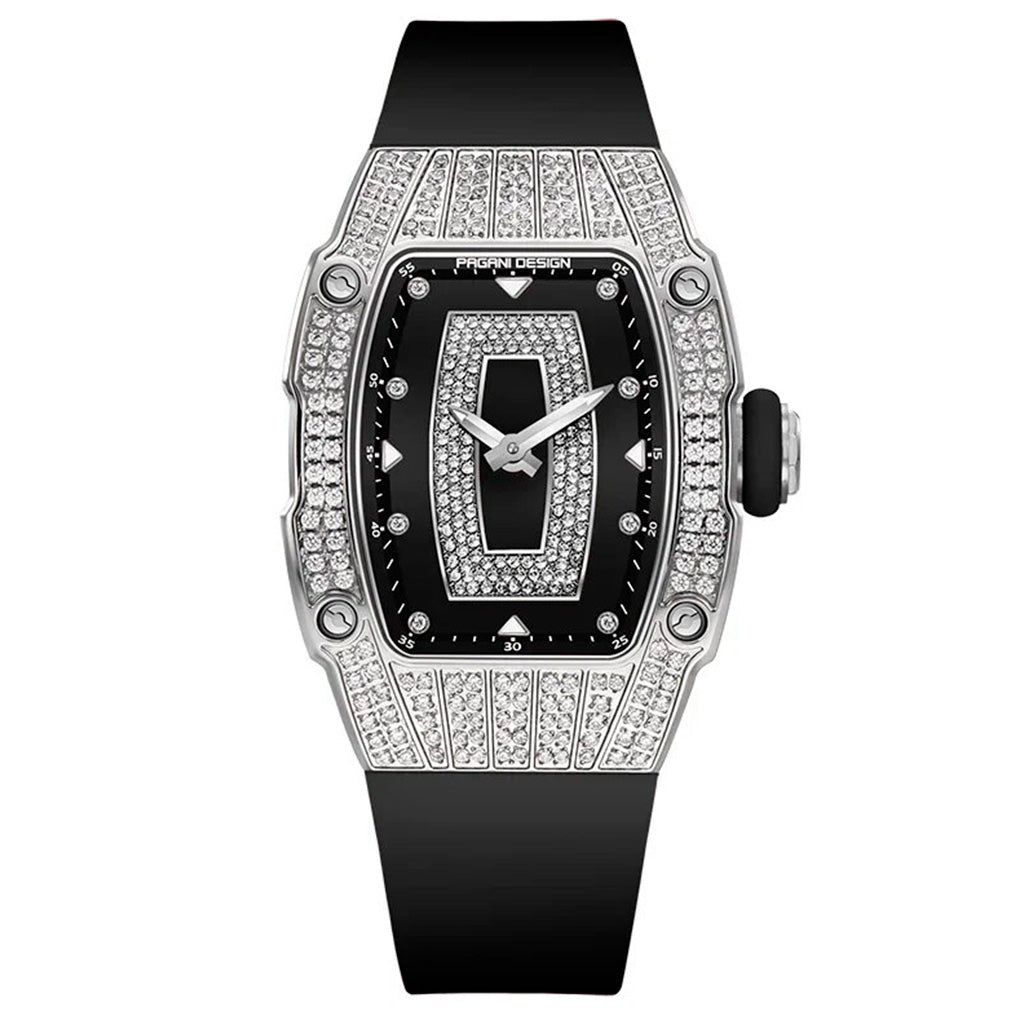 Pagani Design Women's Marigold Black and Silver Watch
