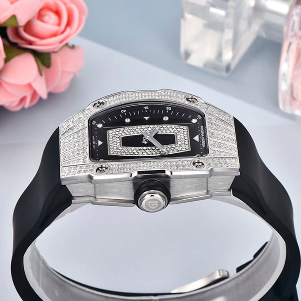 Pagani Design Women's Marigold Black and Silver Watch