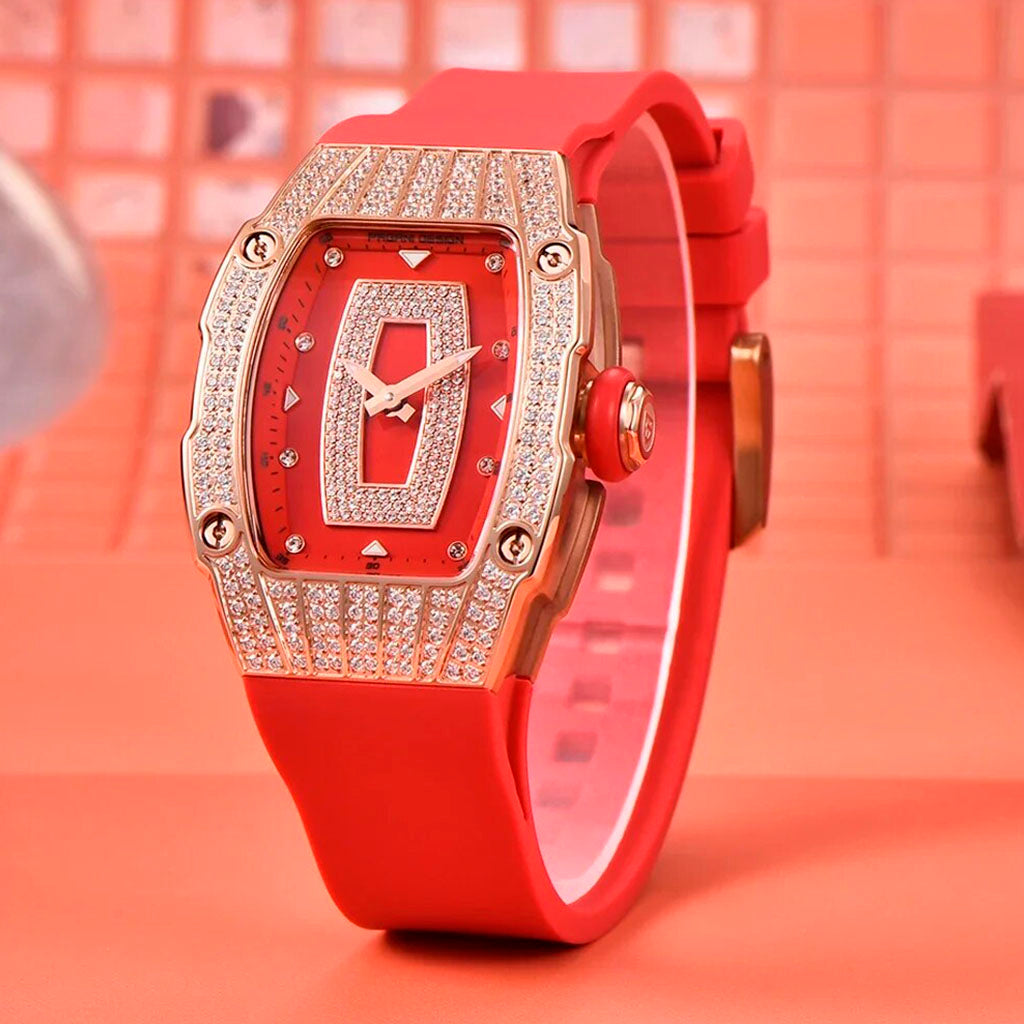 Pagani Design Women's Marigold Red and Gold Watch