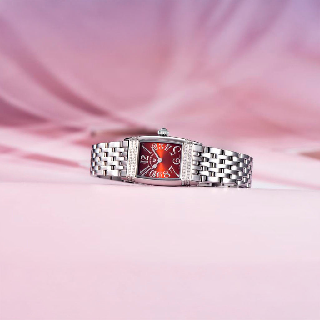 Pagani Design Women's Sunflower Watch - Silver and Red