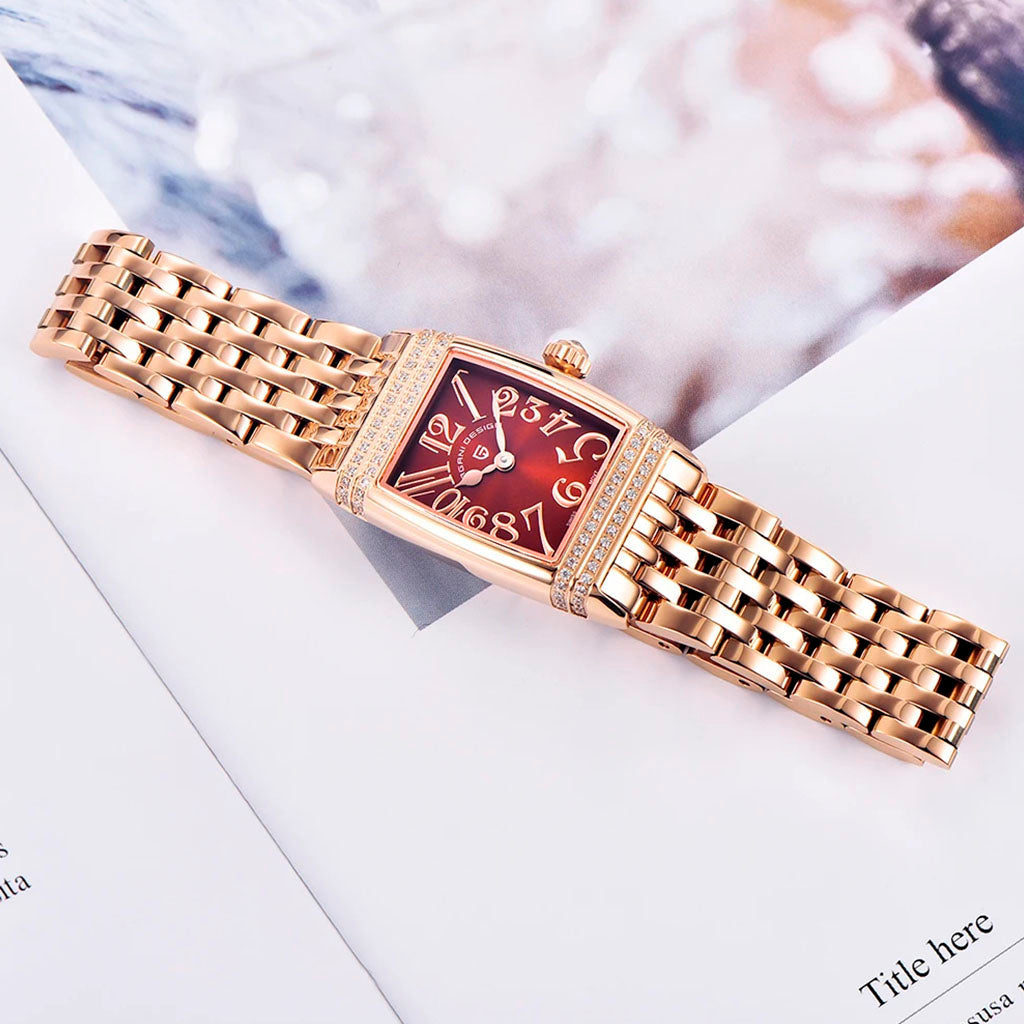 Pagani Design Women's Sunflower Gold and Red Watch