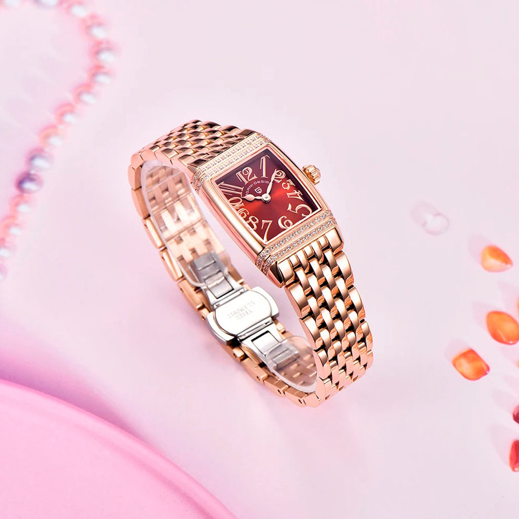 Pagani Design Women's Sunflower Gold and Red Watch