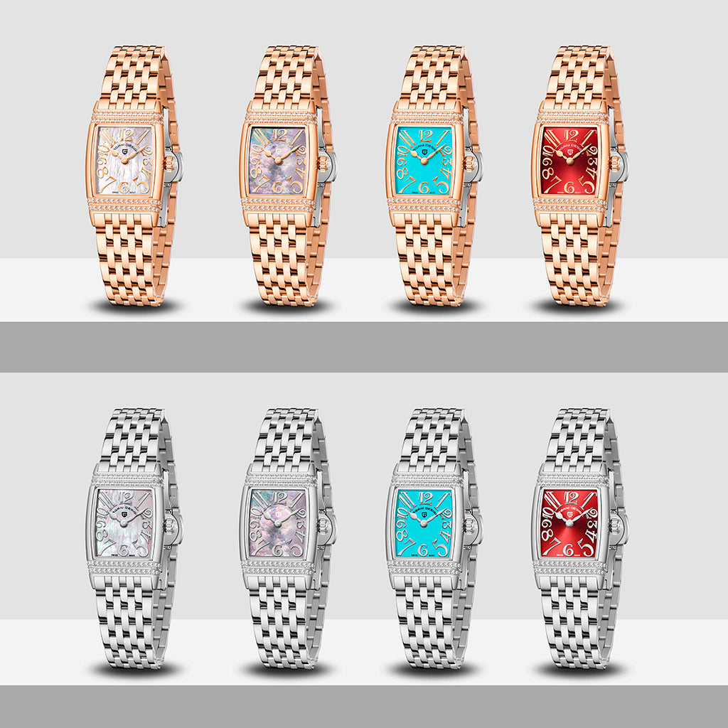 Pagani Design Women's Sunflower Watch in Silver and Blue