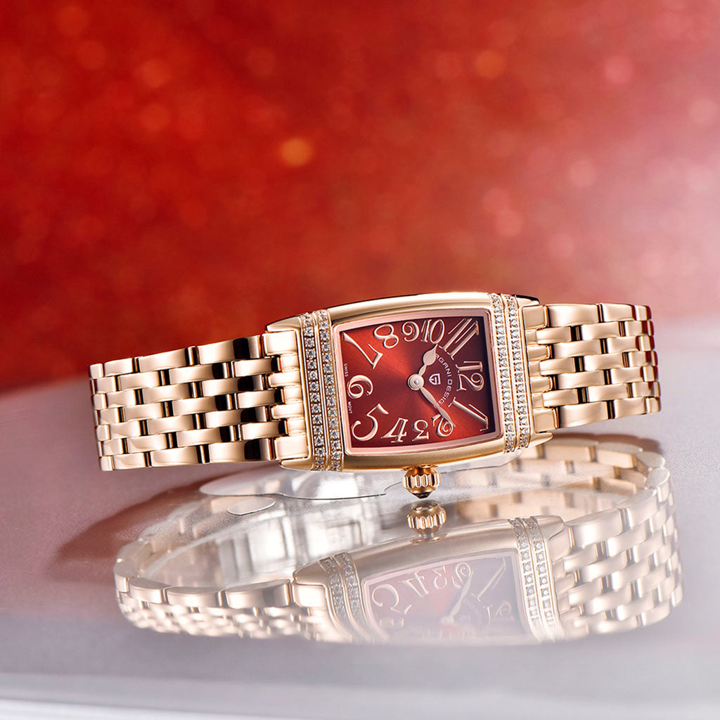 Pagani Design Women's Sunflower Gold and Red Watch