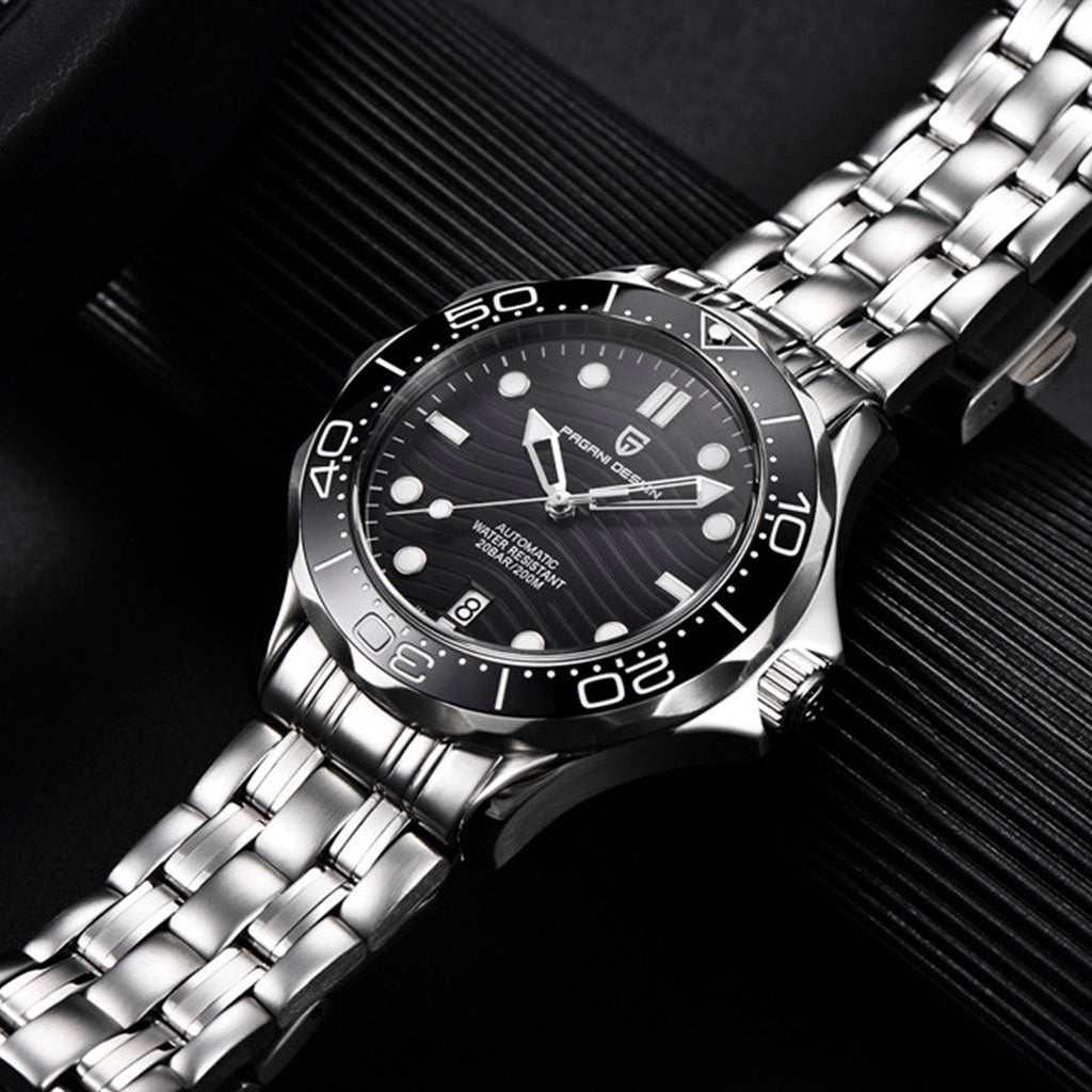 Pagani Design Veracius Black Steel Watch Bracelet