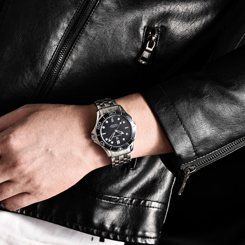 Pagani Design Veracius Black Steel Watch Bracelet