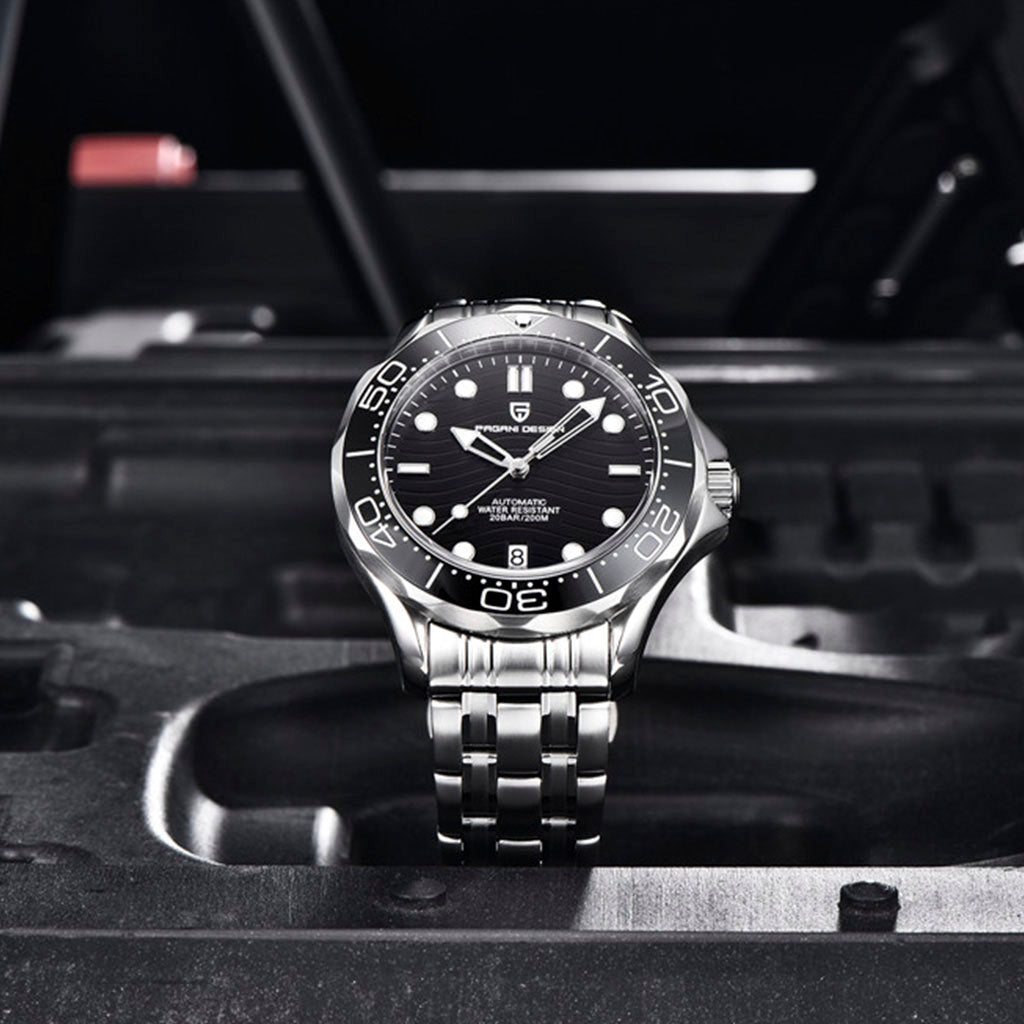 Pagani Design Veracius Black Steel Watch Bracelet