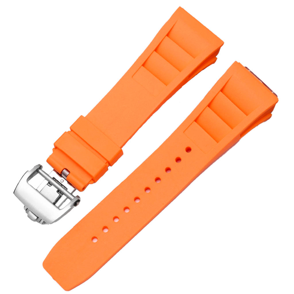 Orange Rubber Watch Strap for Pagani Design Birmingham