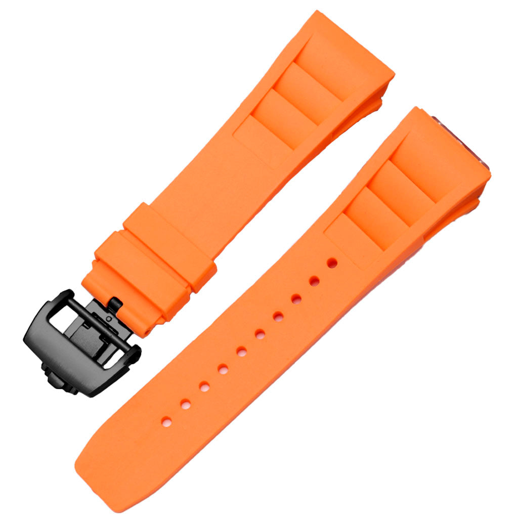 Orange Rubber Watch Strap for Pagani Design Birmingham