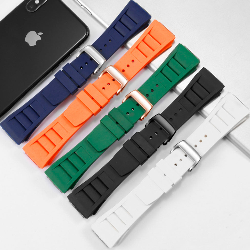 Green Rubber Watch Strap for Pagani Design Birmingham