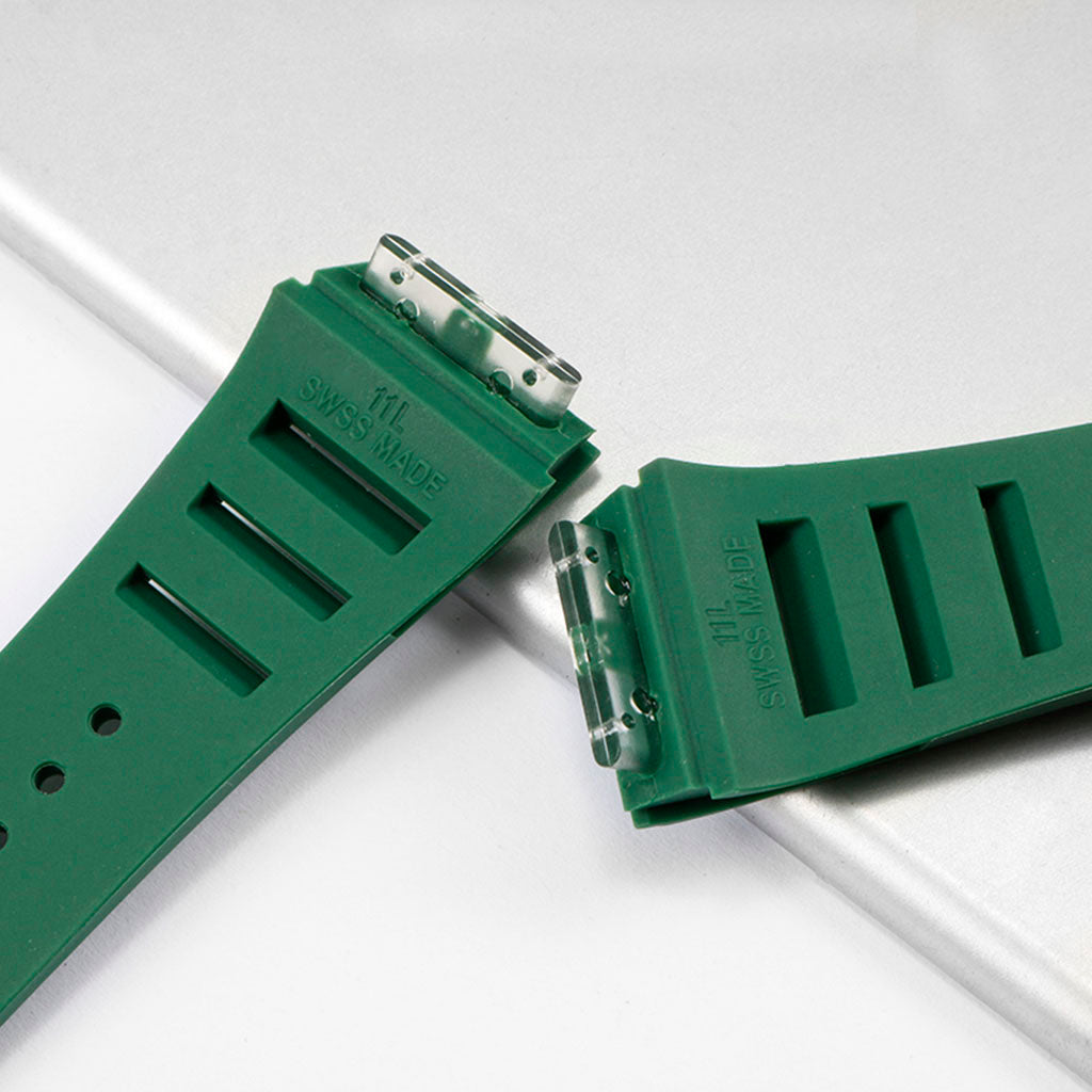 Green Rubber Watch Strap for Pagani Design Birmingham