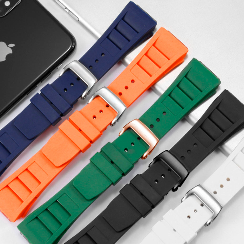 Green Rubber Watch Strap for Pagani Design Birmingham