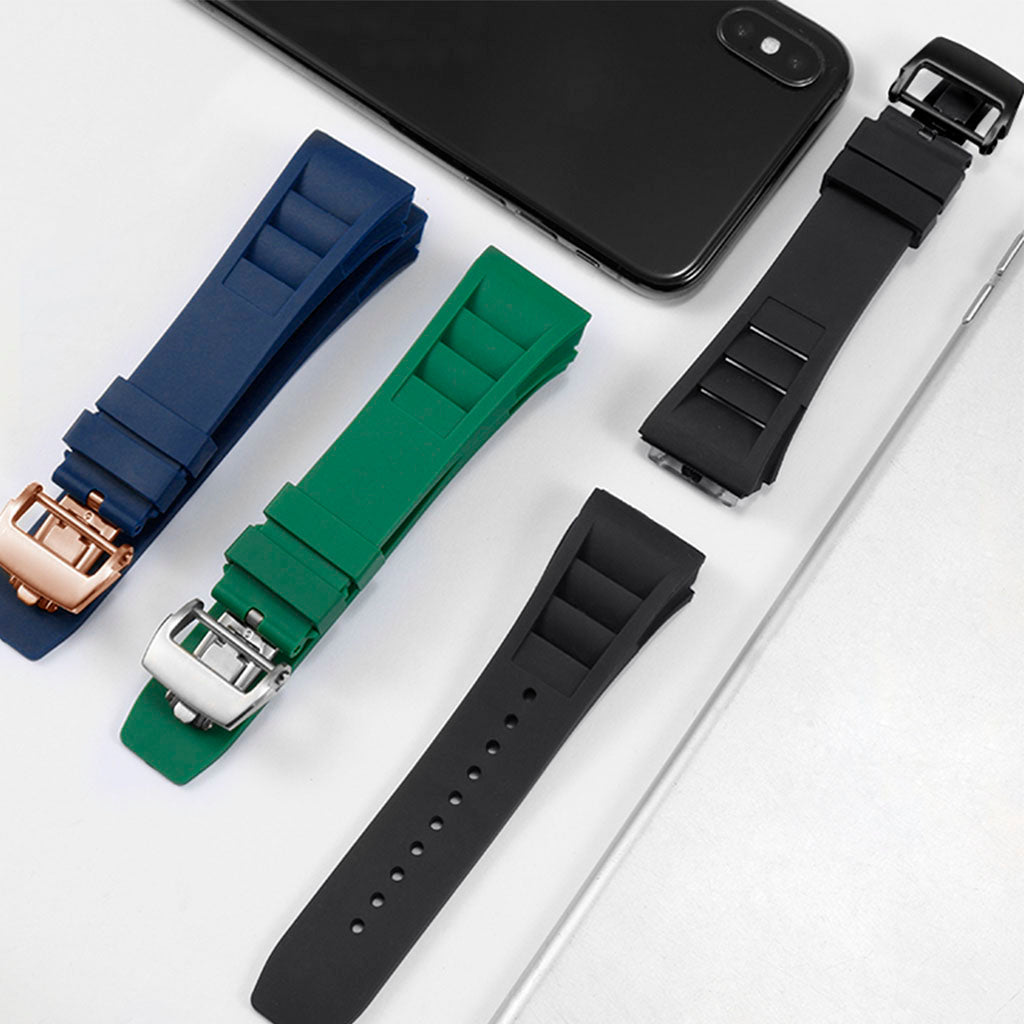 Green Rubber Watch Strap for Pagani Design Birmingham