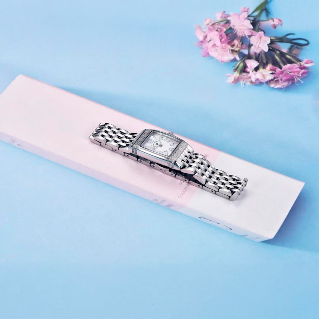Pagani Design Women's Silver and White Sunflower Watch