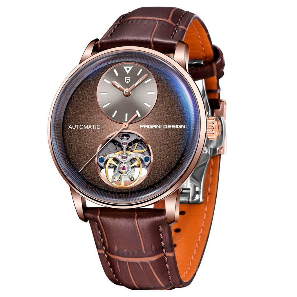 Pagani Design Brown Tourbillon with Gold Accents