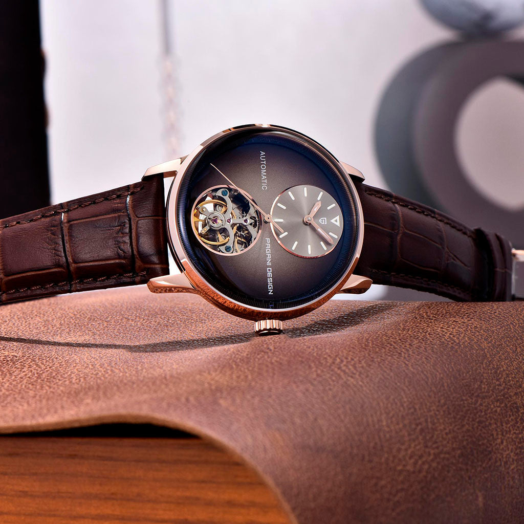 Pagani Design Brown Tourbillon with Gold Accents