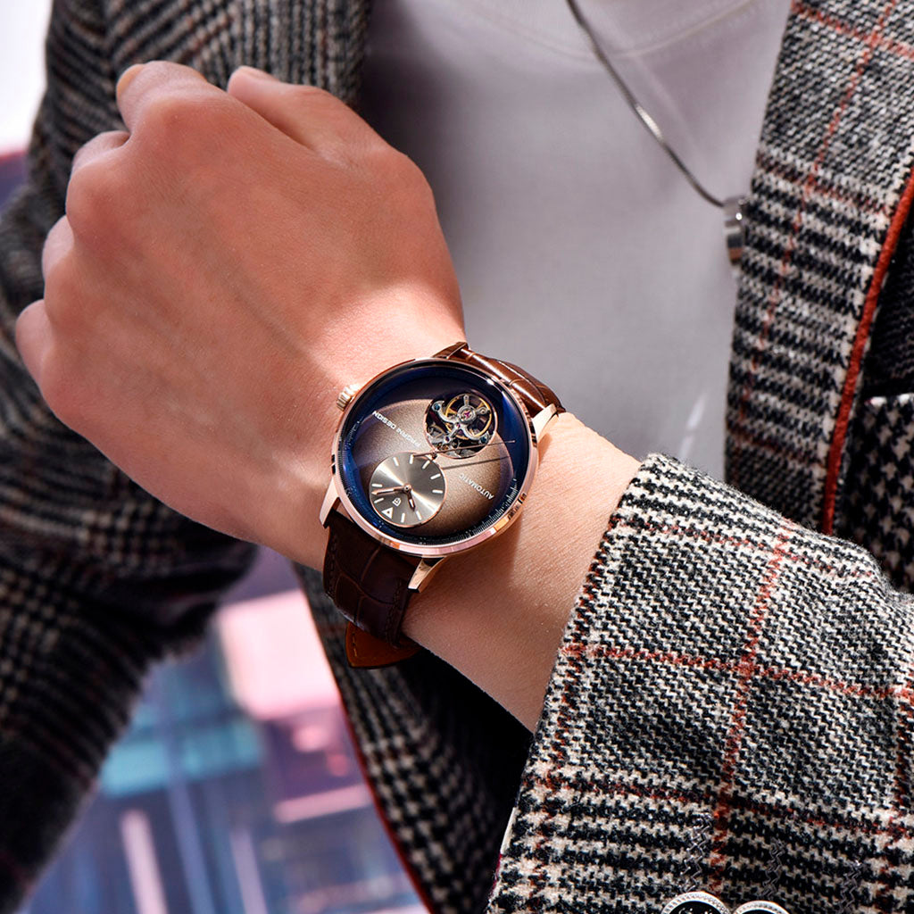 Pagani Design Brown Tourbillon with Gold Accents